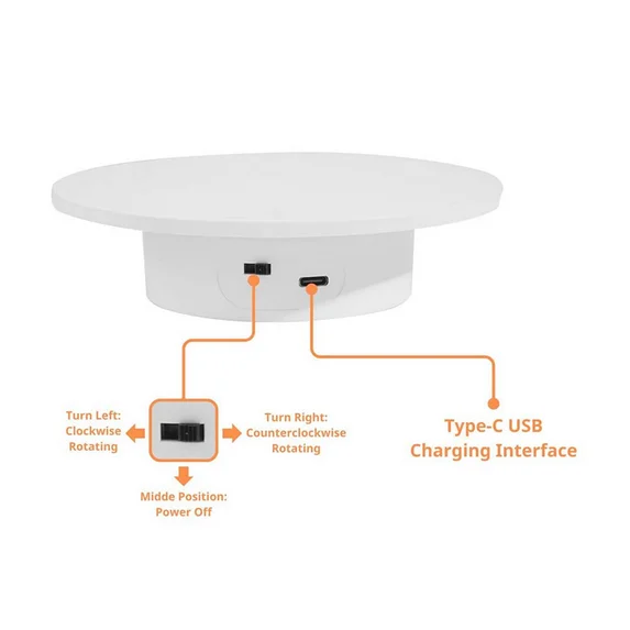Motorized Rotating Display Stand, 360 Electric Rotary Turntable Base Lazy , Load-Bearing 11Lbs, for Photography