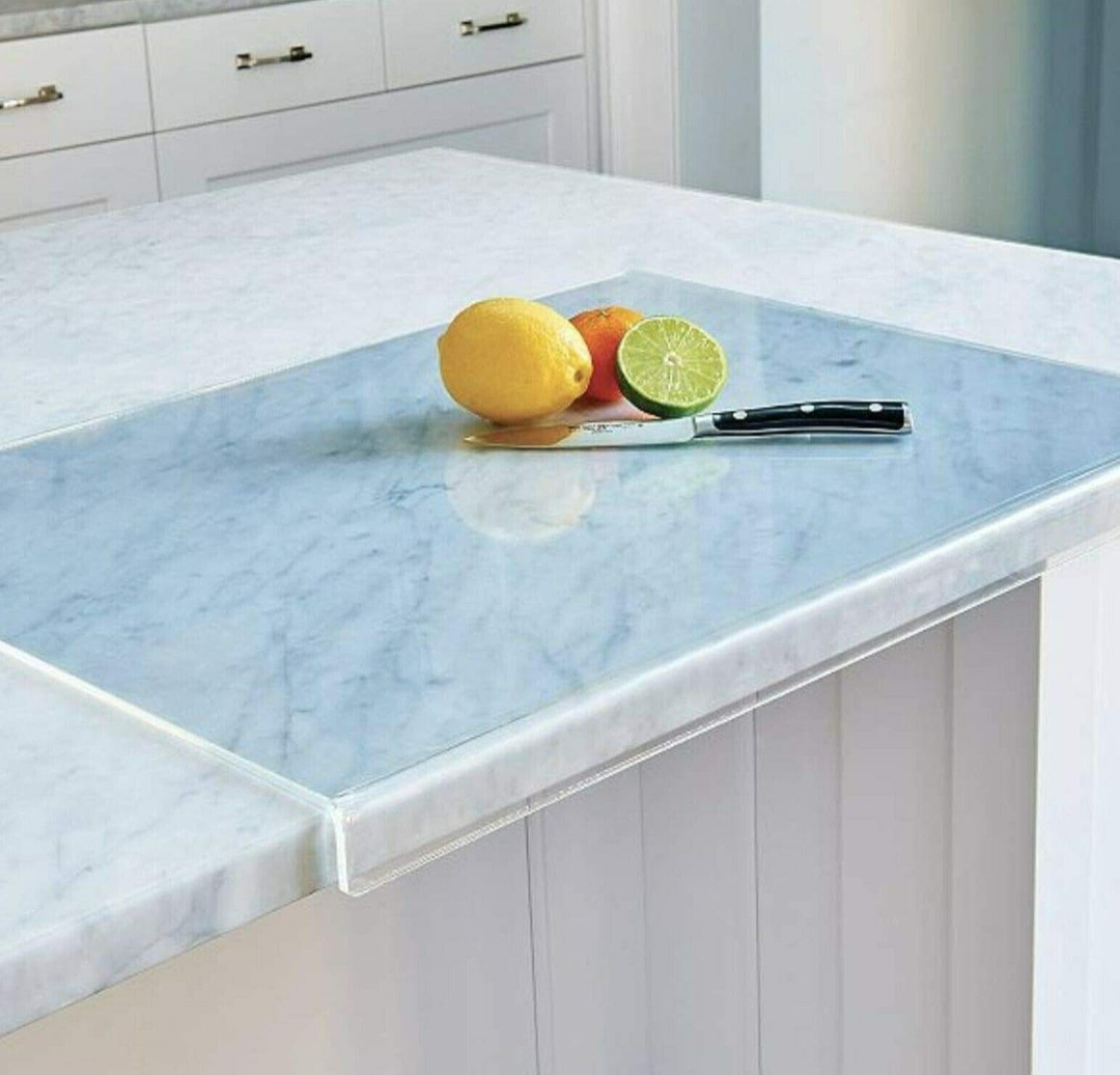 Clear Cutting Board for Kitchen with Lip Non-Slip 24" Wide x 18" Long