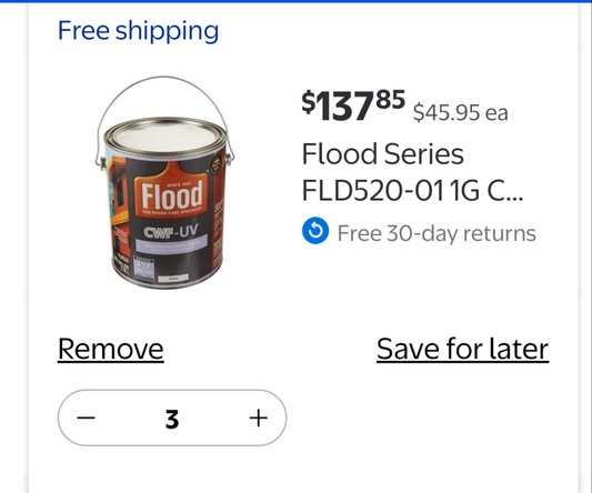 Flood CWF-UV Deck Stain, 3-Gallons
