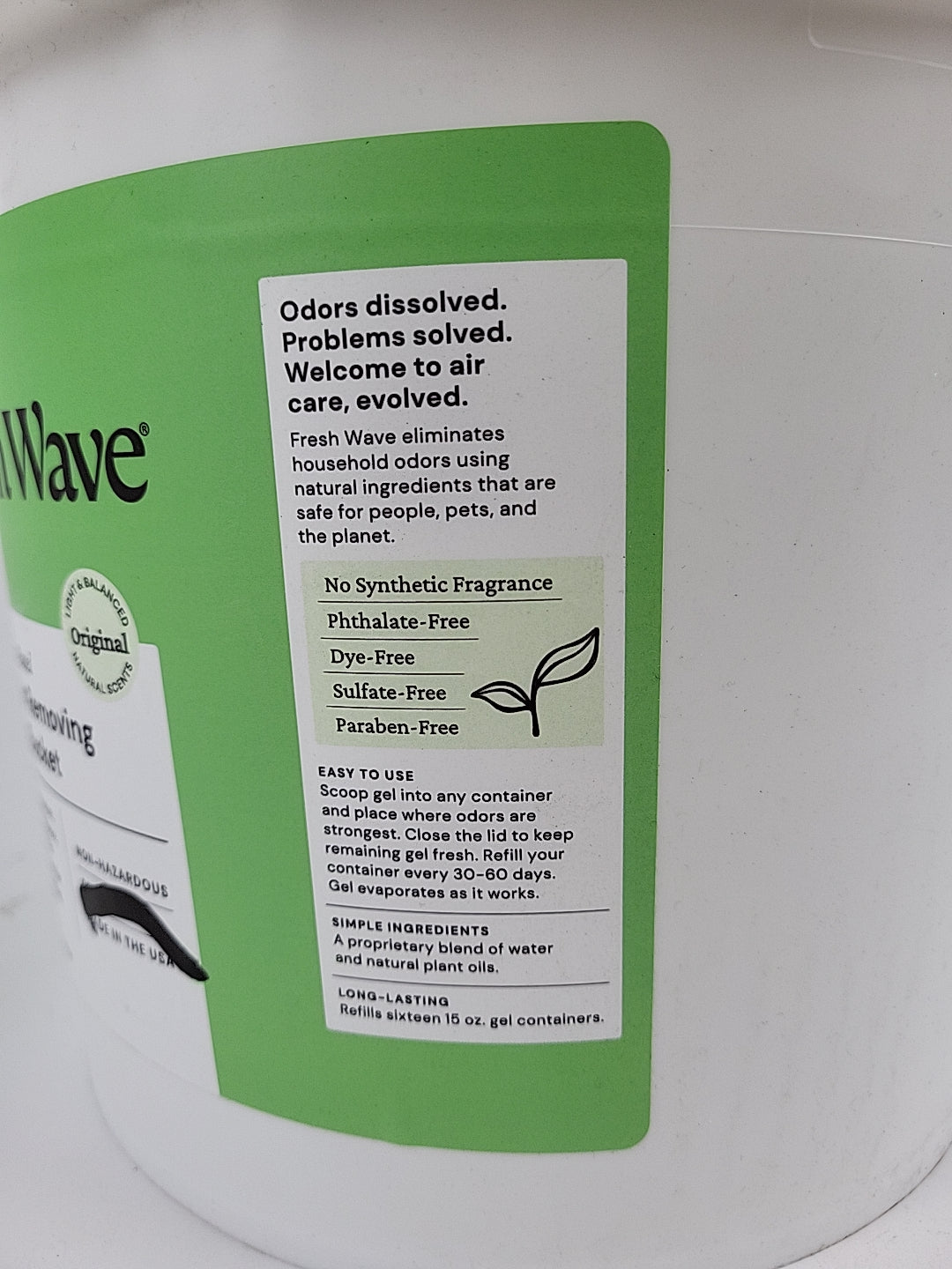 Fresh Wave Odor Removing Gel Refill Bucket, Original Scent, 248 oz.