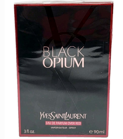 Yves Saint Laurent Black Opium Eau de Parfum Over Red with Cherry & Coffee, 3 oz.
