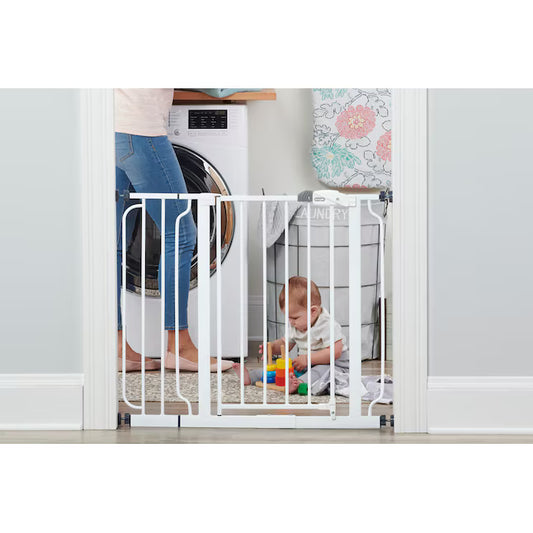 Regalo Easy Step 1160 38.5-in x 30.0-in Pressure/Hardware Mounted Metal Safety Gate, White or Black