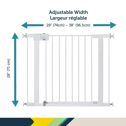 Safety 1st Easy Install Walk-Through Baby Gate 29-38"x28" White Metal