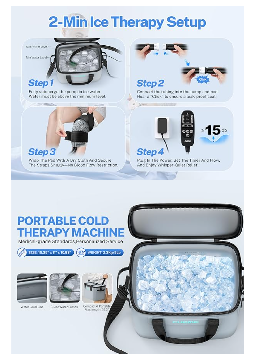 Creme Cold Therapy Machine w/ Programmable Timer