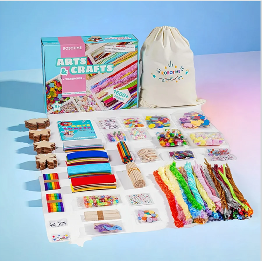 Robotime Ultimate 1600+ Piece Deluxe Craft Kit for Kids Ages 8-12
