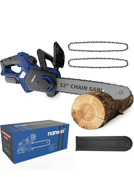 12" Electric Brushless Chainsaw w/ Two Chains (tool only)