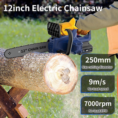 12" Electric Brushless Chainsaw w/ Two Chains (tool only)