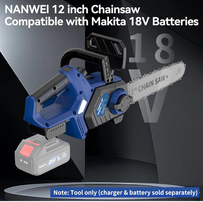 12" Electric Brushless Chainsaw w/ Two Chains (tool only)