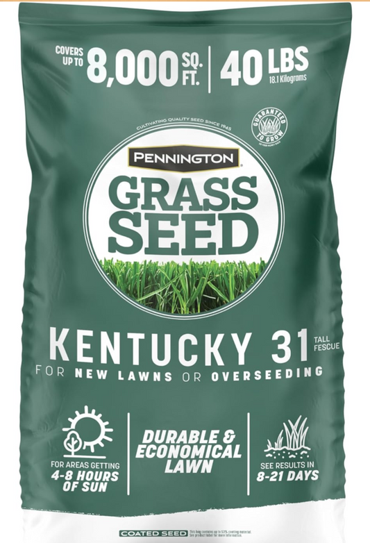 Pennington Kentucky 31 Grass Seed, 40 Lb.