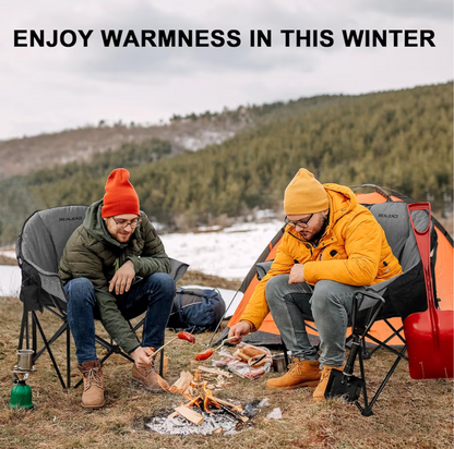 Realead Heated Folding Camping Chair, Adult Size, Grey