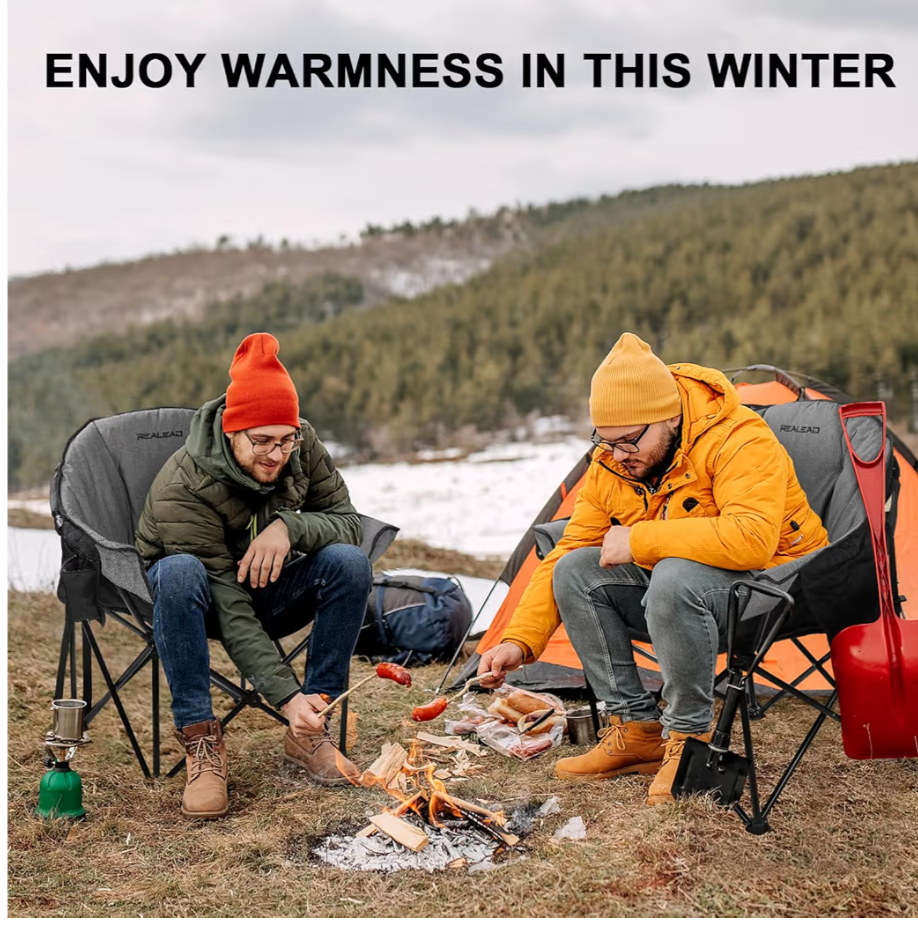 Heated Outdoor Folding Portable Chair