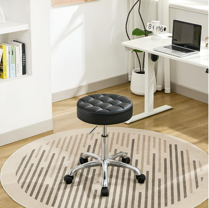 Heavy Duty Rolling Adjustable Stool, Three Colors