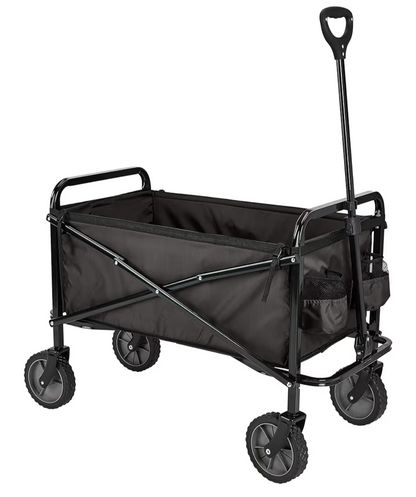 Amazon Basics Outdoor Utility Wagon, 41"×20" Black