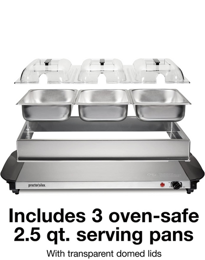 Proctor Silex Stainless Steel Buffet Server and Warmer