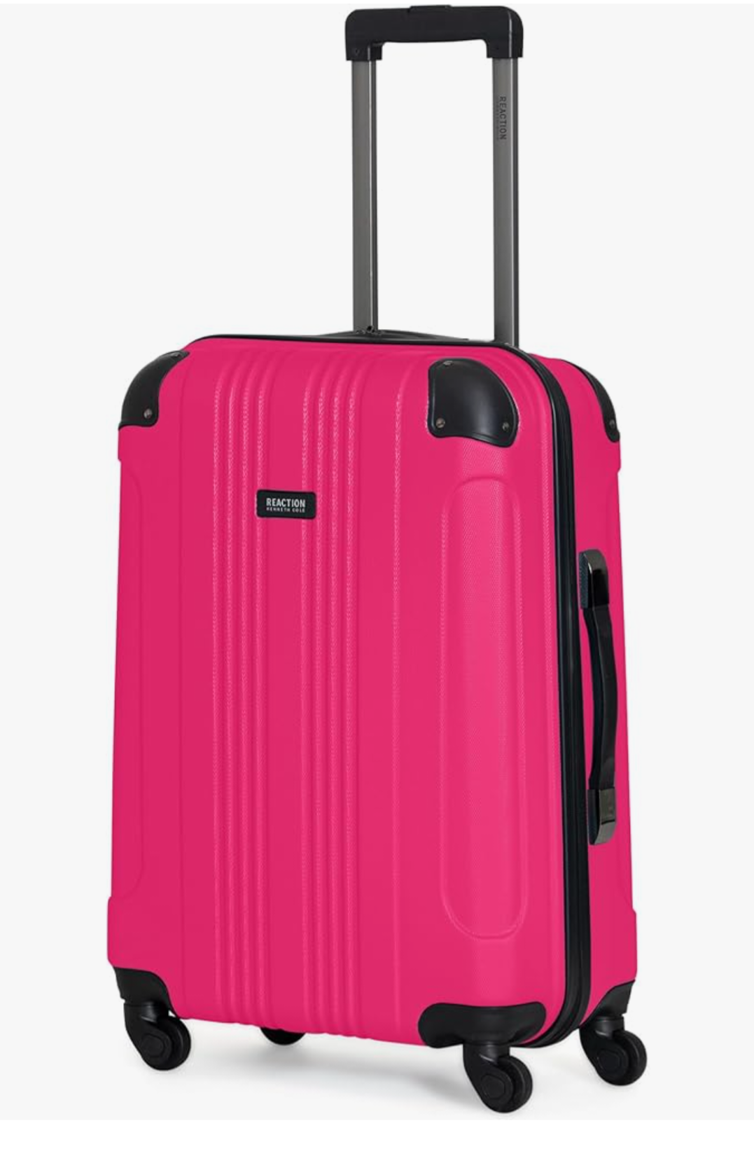 Kenneth Cole REACTION Out-of-Bounds 4-Wheel Spinner Luggage, Magenta, 24-Inch Checked