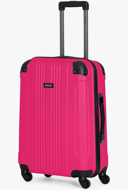 Kenneth Cole REACTION Out-of-Bounds 4-Wheel Spinner Luggage, Magenta, 24-Inch Checked