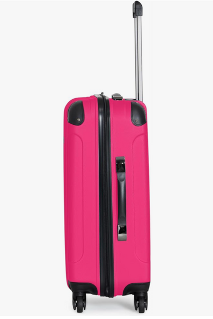 Kenneth Cole REACTION Out-of-Bounds 4-Wheel Spinner Luggage, Magenta, 24-Inch Checked