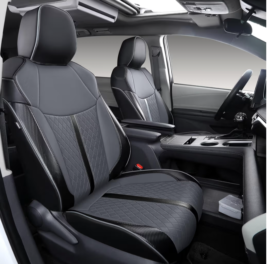 Custom Fit Sienna Seat Covers for 2021 -2026 Toyota Sienna LE XLE 8- Seater