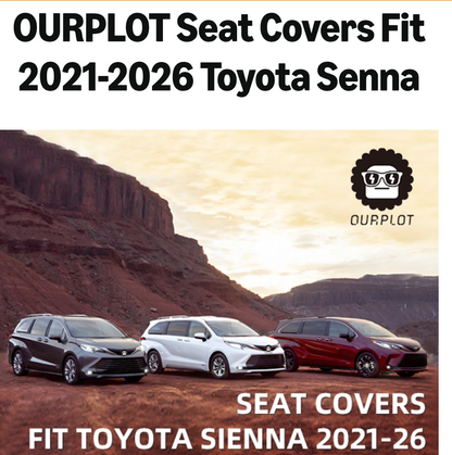 Custom Fit Sienna Seat Covers for 2021 -2026 Toyota Sienna LE XLE 8- Seater