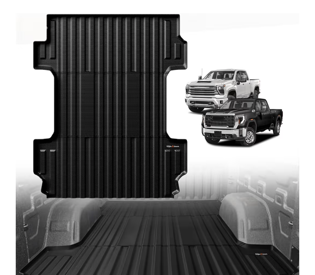 Truck Mat Compatible with 2020- 2026 Chevy Silverado/GMC Sierra 2500 3500HD 6.8FT