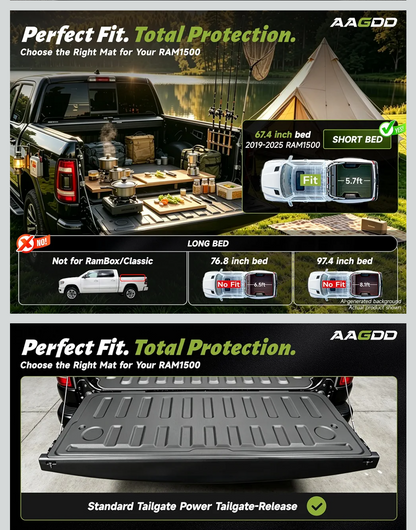 Truck Bed Liner & Tailgate Liner for Ram 1500/1500 RHO 2019-2026 Short Bed