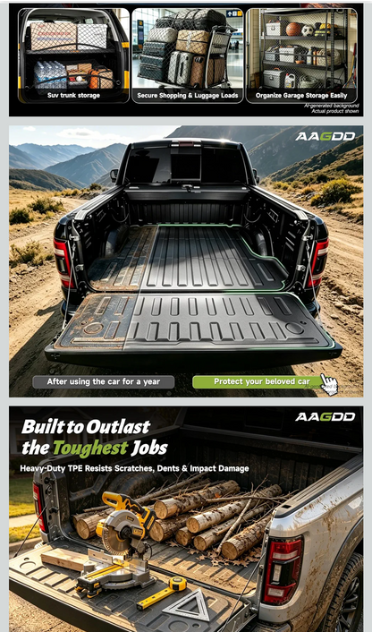 Truck Bed Liner & Tailgate Liner for Ram 1500/1500 RHO 2019-2026 Short Bed
