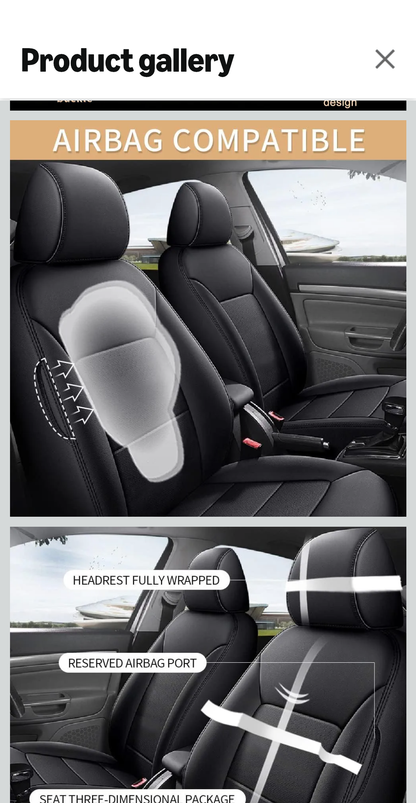 Custom Fit Seat Covers for Chevy Blazer 2019 2020 2021 2022 2023 2024 Full Set Premium Faux Leather Comfort Protection (Black)