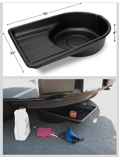 Performance Tool W4072 Black Extra Large Portable 7.5 Gallon Oil Drain Pan, (28.4 ))