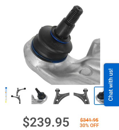 2007-10 Honda Odyssey Front Driver & Passenger Side Lower 2 Piece Control Arm with Ball Joint Set TRQ PSA62464