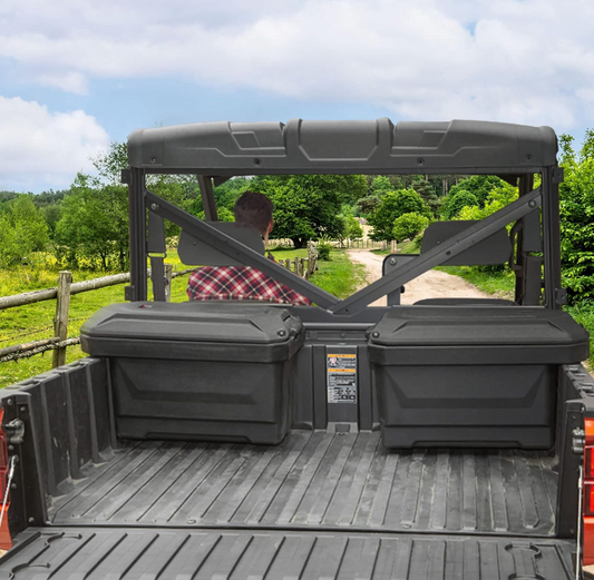 KEMIMOTO UTV Bed Storage Box, 45.3L/11.9GAL Large Capacity Compatible with Polaris Ranger 1000, 900, 570, 700, Ranger XP 1000, XP 900 2013-2026, Solid Bed Cargo Box (Right/Passenger Side)