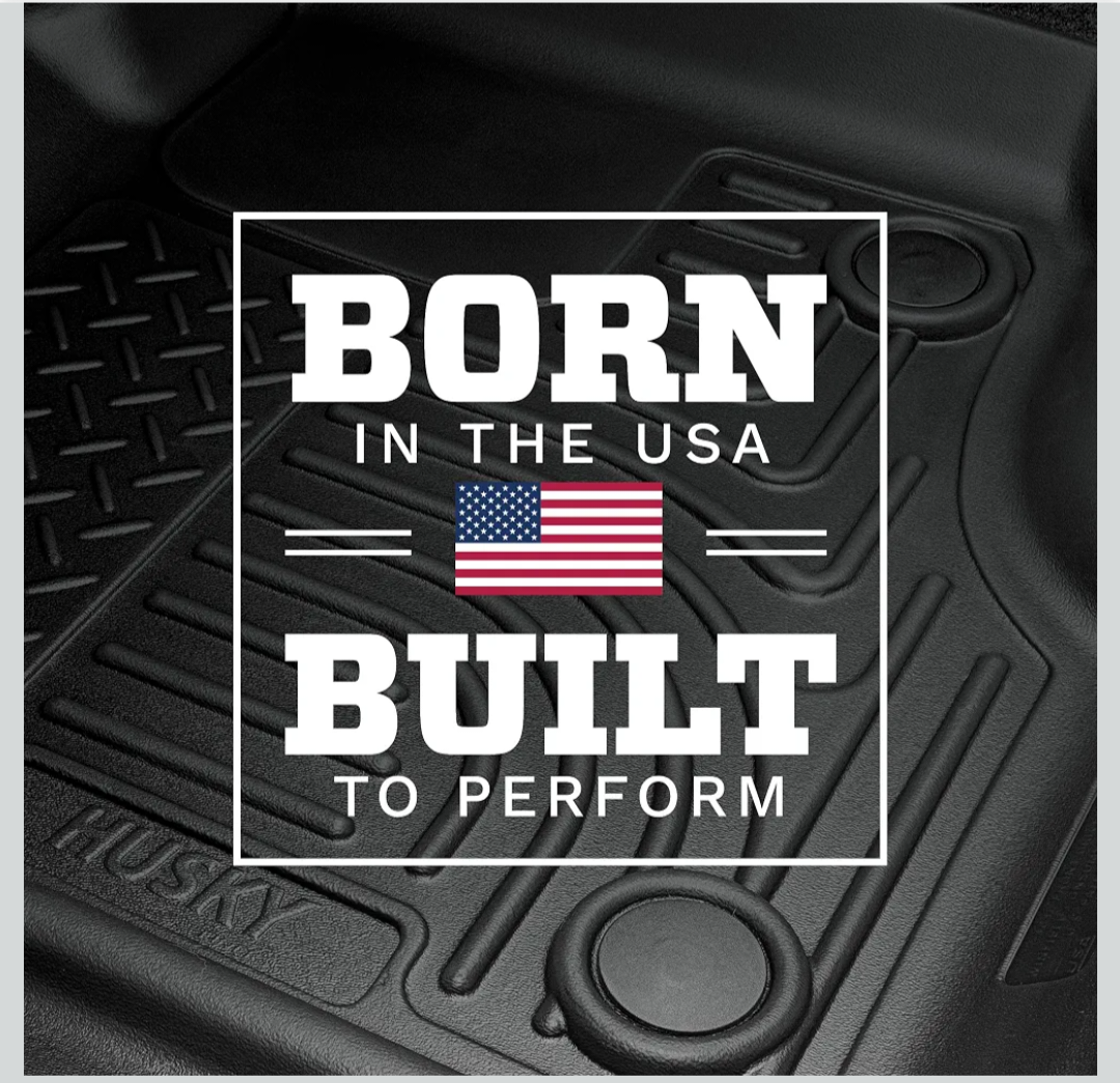 Husky Liners Weatherbeater Floor Mats | Fits 2017- 2026 Ford F-250/F-350/F-450 SuperCrew (Crew Cab) & SuperCab (EXT Cab) w/Factory Carpet | Front Row, 2-pc Black- 13301