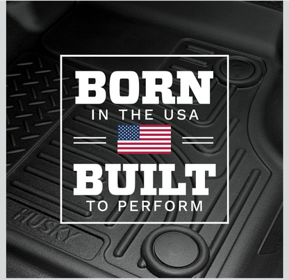 Husky Liners Weatherbeater Floor Mats | Fits 2017- 2026 Ford F-250/F-350/F-450 SuperCrew (Crew Cab) & SuperCab (EXT Cab) w/Factory Carpet | Front Row, 2-pc Black- 13301