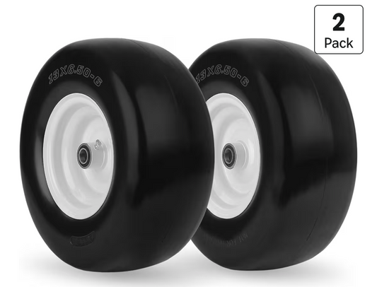 13x6.50-6 Flat Free Lawn Mower Tire and Wheel