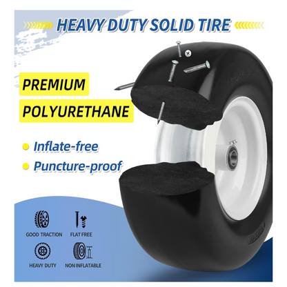 13x6.50-6 Flat Free Lawn Mower Tire and Wheel
