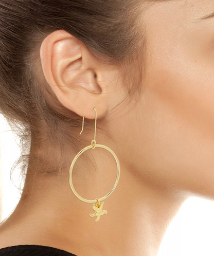 Robert Lee Morris Soho Starfish Charm Hoop Earrings, Gold