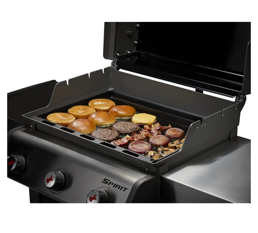 Weber Griddle Insert Accessory For Spirit 300 Series 22.7" x 17.3" x 1.2" #6787, Black