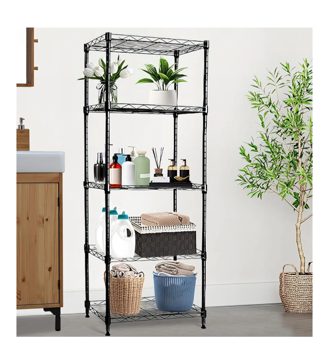 Adjustable Wire Storage Shelves 59" x 30" x 14", Black