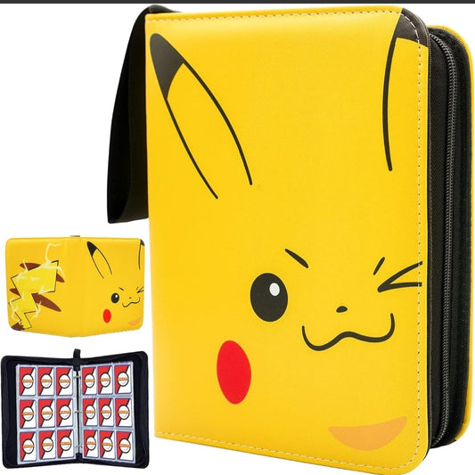 Pikachu Pokemon Card, Trading Card Binder with Sleeves