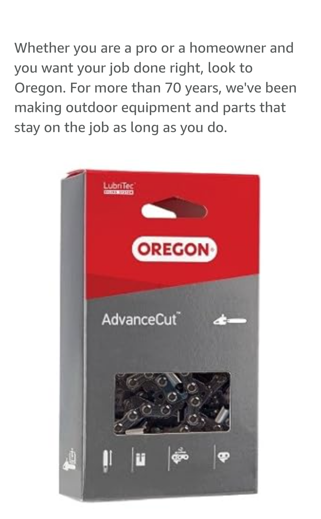 Oregon AdvanceCut product packaging on a white background