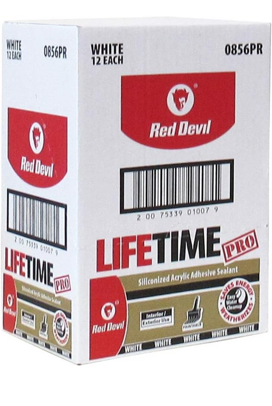 (12-Pack) Red Devil 0856PR12 Window, Door, and Trim Sealant + Silicone