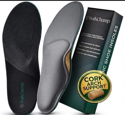 Walk Champ Orthopedic Shoe Insoles High Arch Support Inserts for Men and Women