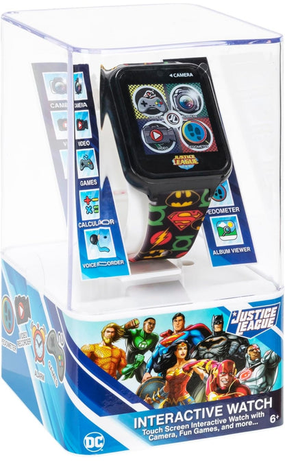 Justice League Kids Interactive Smart Watch with Touchscreen, Camera, Games, Pedometer, Alarm