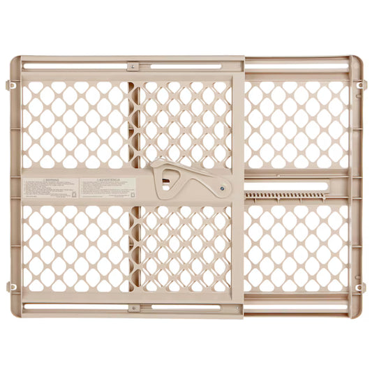 Toddleroo by North States 42-in x 26-in Pressure/Hardware Mounted Tan Plastic Safety Gate
