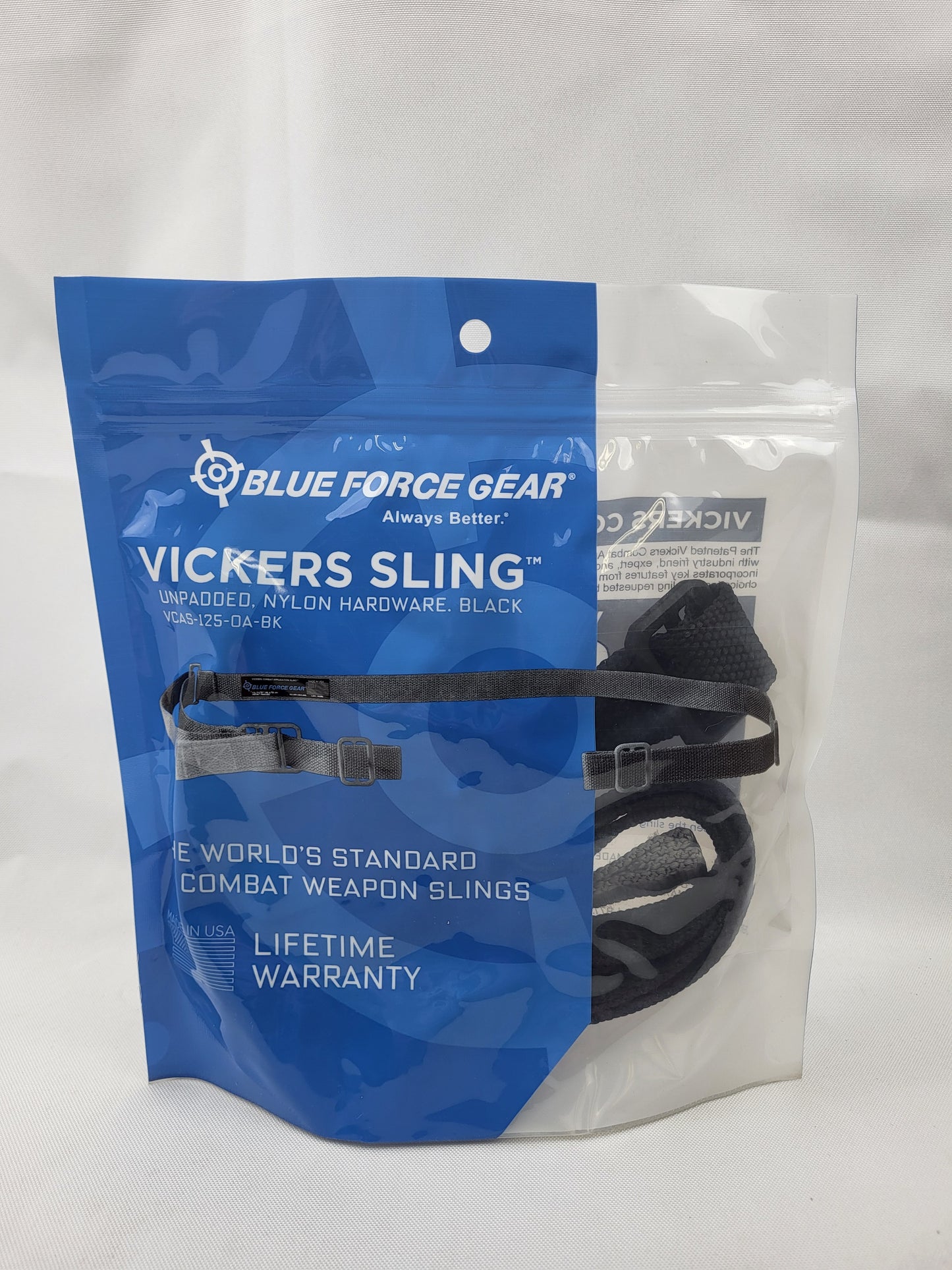 Blue Force Vickers 2-Point Combat Rifle Sling Black VCAS-125-OA-BK