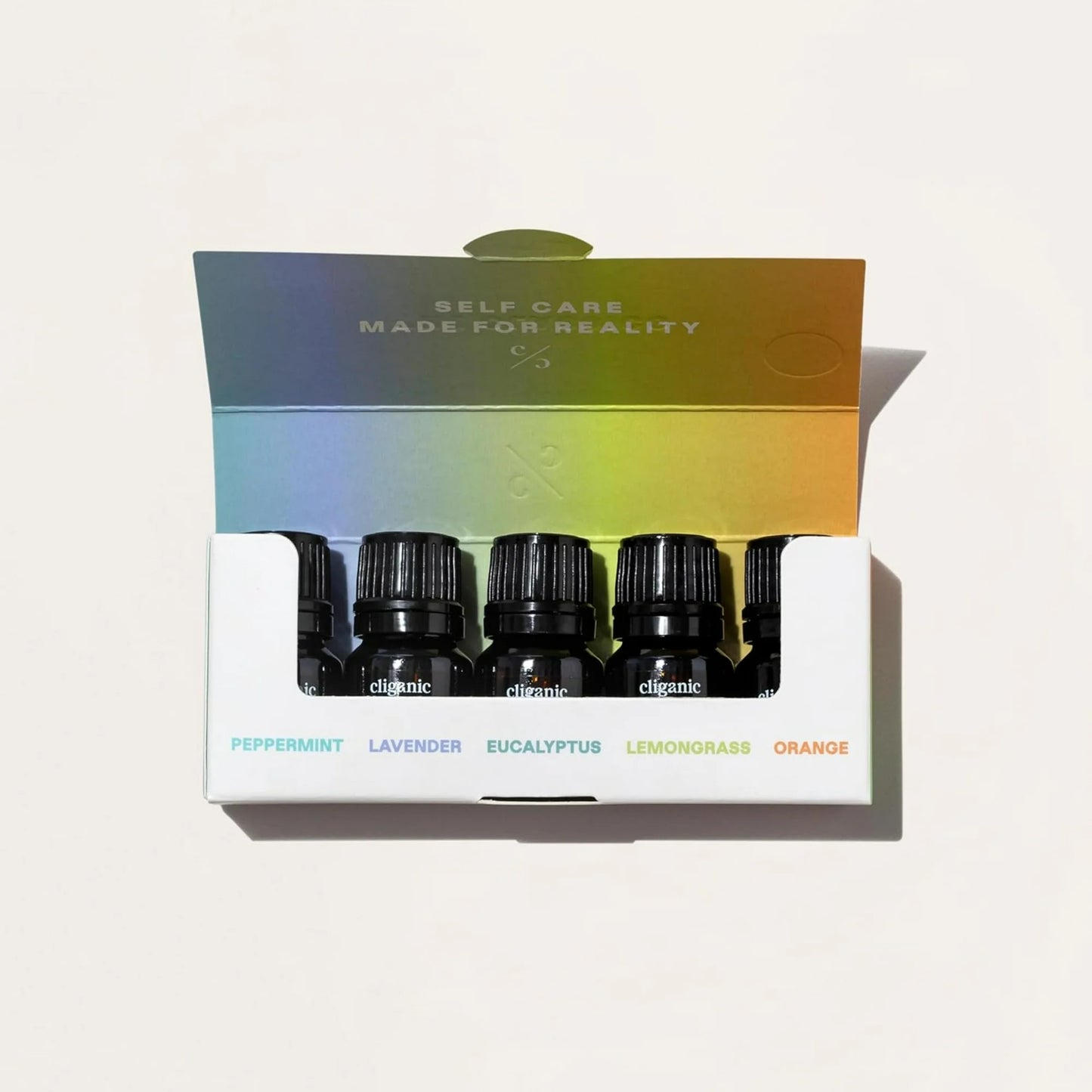 Cliganic Organic Essential Oils Set (Top 5) - 100% Pure Natural - Aromatherapy, Candle Making - Peppermint, Lavender, Eucalyptus, Lemongrass & Orange