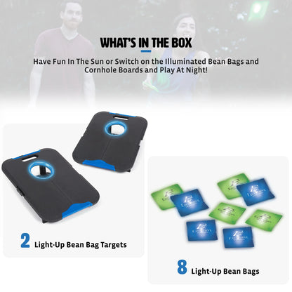 EastPoint Sports Light-Up Bean Bag Toss Plastic Cornhole Set *Box Damaged