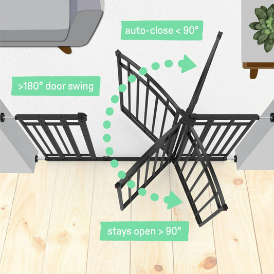 Ingenuity The Doorway 48W Series Safety Pet and Baby Gate, 28.5'-48' Wide, 36' Tall - Grey