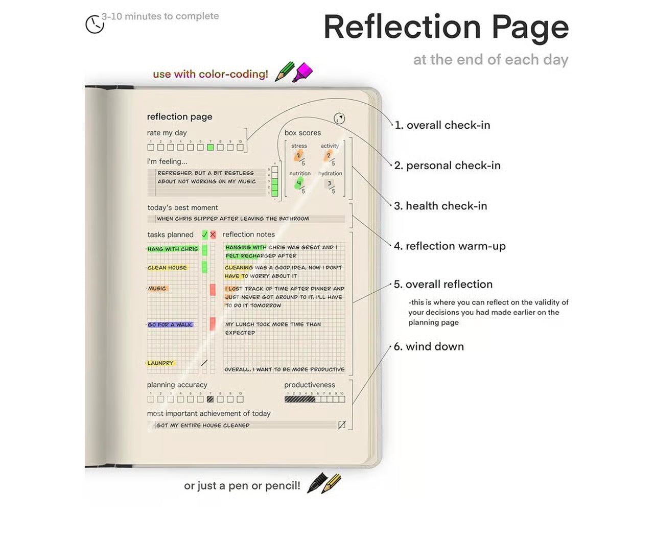 Tuning Notebook, Self-Help, Daily Log Journal Planner