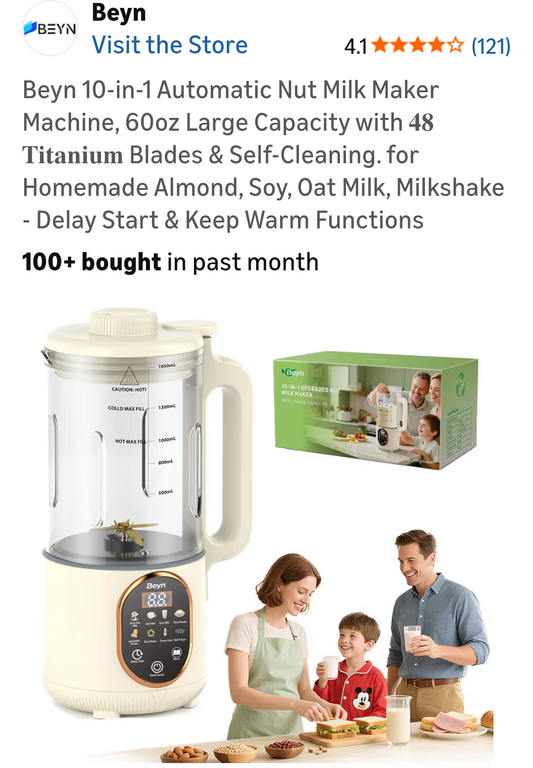 10-in-1 Automatic Nut Milk Maker Machine