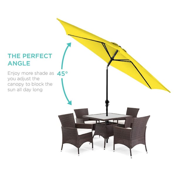 10' Best Choice Pole Crank Patio Umbrella, Yellow